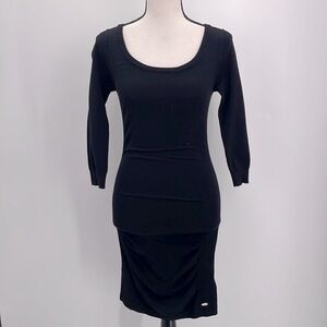 UEC Guess black sweater dress scoop neck long sleeve size XS